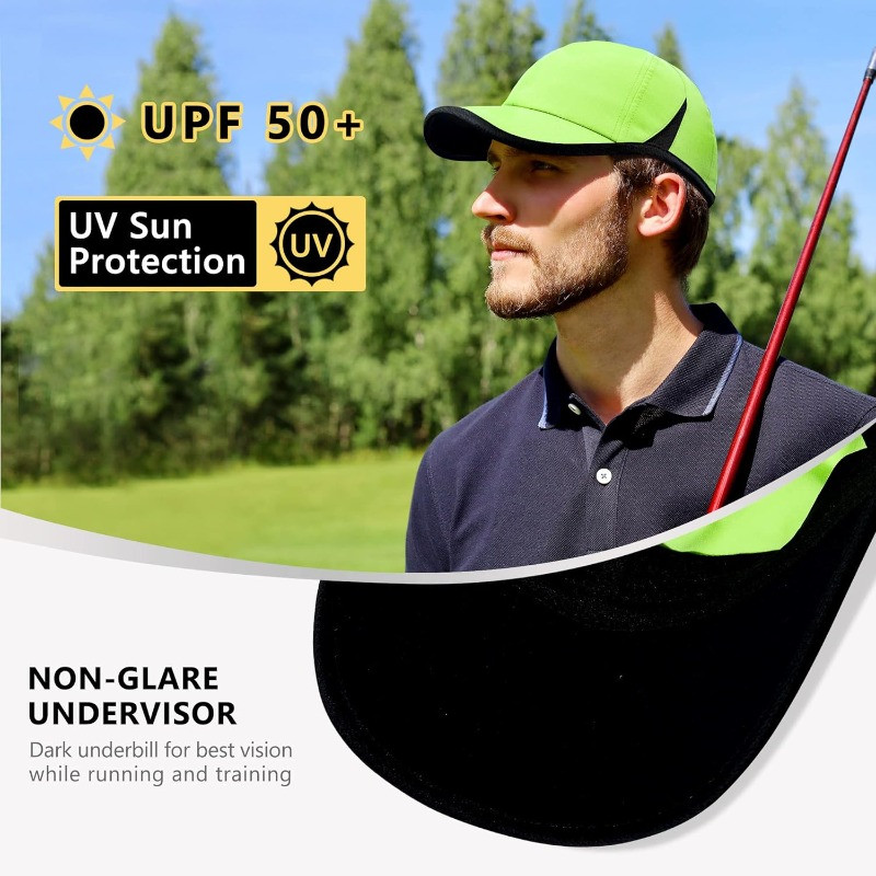 GADIEMKENSD Performance Jooksumütsi veniv kangas ventileeritava võrguga välitingimustes reguleeritavate golfipesapallimütsi Snapback visiiride jaoks