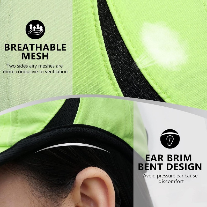 GADIEMKENSD Performance Jooksumütsi veniv kangas ventileeritava võrguga välitingimustes reguleeritavate golfipesapallimütsi Snapback visiiride jaoks