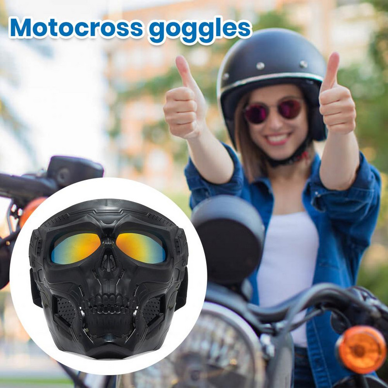 Cool Skull motoros arcmaszk védőszemüveggel Moduláris védőszemüveg maszk nyitott arcú motoros sisak Moto Casco kerékpáros kiegészítők