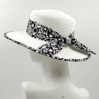 Vyriška anakardžių gėlių kepurė nuo saulės su susiūtu kraštu dizaino šiaudinė kepurė Kelioninė paplūdimio kepurė Unisex plokščia kepurė europietiško ir amerikietiško stiliaus