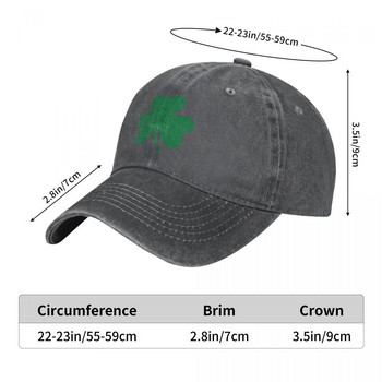 Irish Shamrock Denim Baseball Cap Lucky Logo Gym Trucker Hat Spring Dropshipping Men Cool Print Baseball Caps