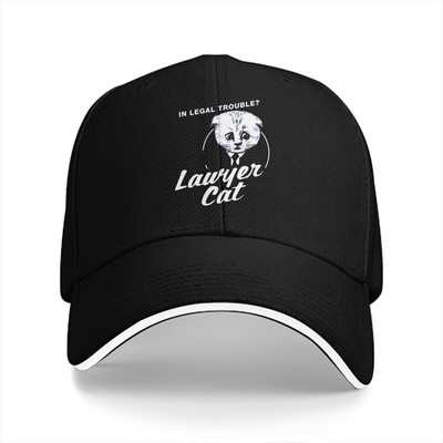 Καθαρό χρώμα Dad Καπέλα Lawyer Cat Ανδρικό καπέλο Sun Visor Καπέλα μπέιζμπολ Καπέλα Meme Peaked Cap