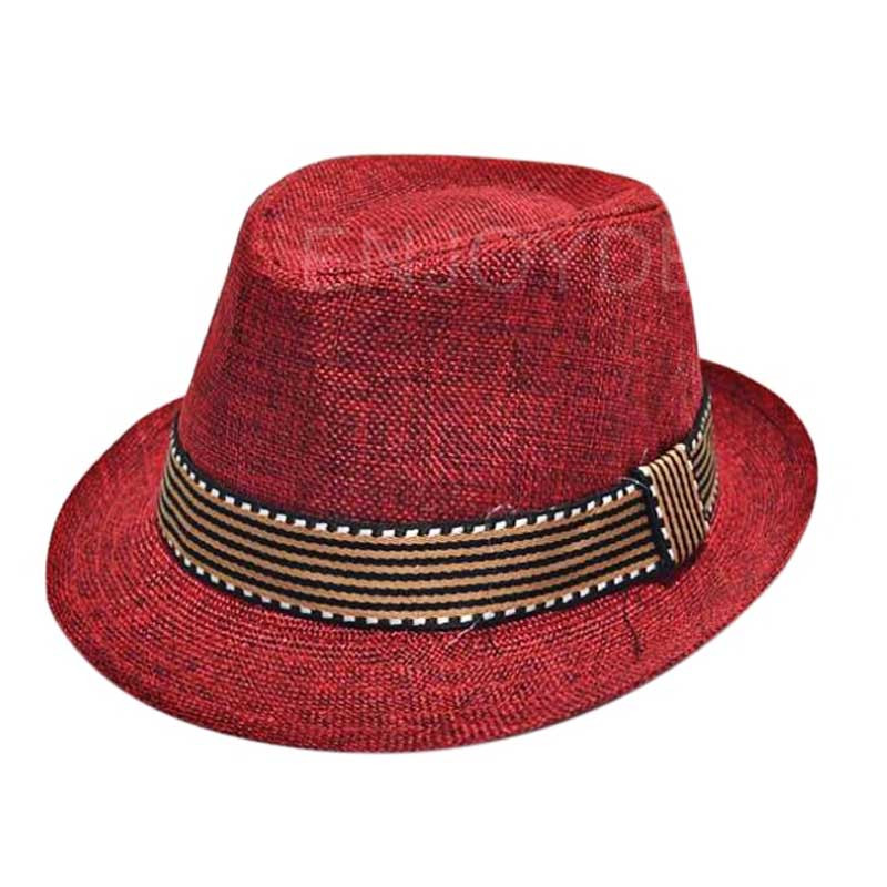 Unisex καπέλο ηλίου Βρεφικά αγόρια/κορίτσια Μόδα Καλοκαιρινή Casual Trendy Beach Sun Straw Jazz Band Καπέλο καουμπόη Fedora καπέλο Gangster Cap