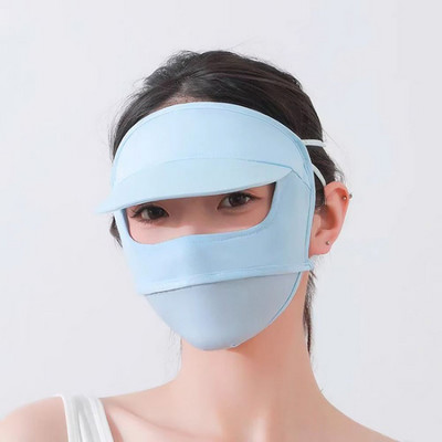 UV-kindel päikesekaitsemask Sunmmer 3D päikesekaitse jalgrattaga näomask kiiresti kuivav kõrva rippuv näokaitse sall õues