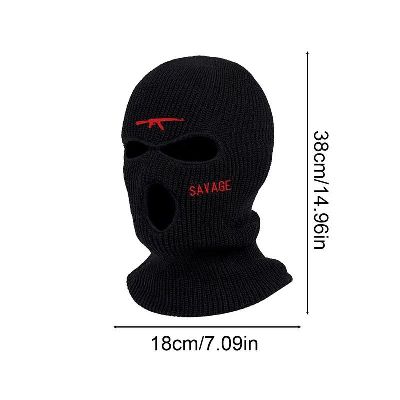 Pilnu seju nosedzoša Slēpošanas maska Cepure Lācis Auss Balaklavas Vilnas Cepures Āra Riteņbraucējiem Ausu aizsargcepure Beanies Cepure vīriešiem ar 3 caurumiem