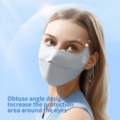 Suvine päikesekaitsemask näokate Jää siidist mask hingav naiste näokaitse kalapüügiks jalgrattaga näomask välitingimustes sport Balaclava