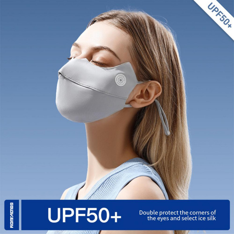 Suvine päikesekaitsemask näokate Jää siidist mask hingav naiste näokaitse kalapüügiks jalgrattaga näomask välitingimustes sport Balaclava