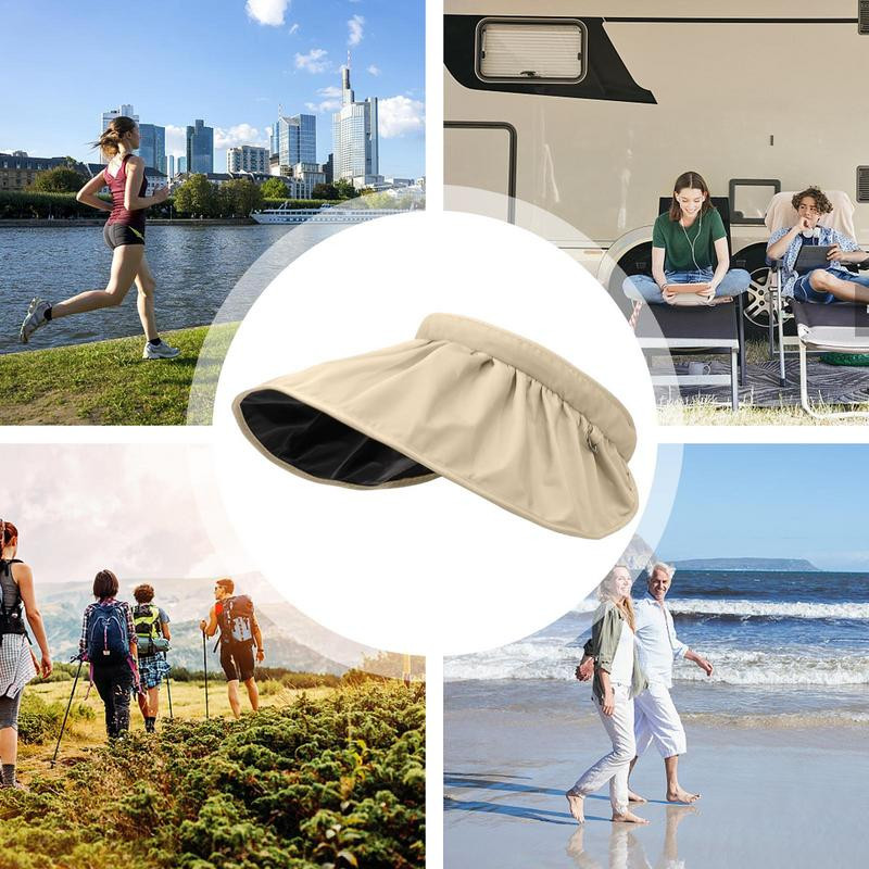 Skrybėlė nuo saulės moterims Madinga vasarinė kepurė plataus krašto UV apsauga paplūdimio kepurė Kvėpuojanti skrybėlė su skydeliu, skirta vasaros pramogoms lauke