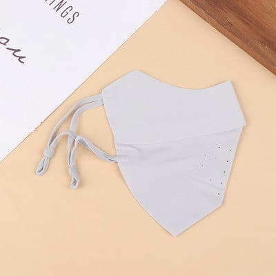 Mască de față din mătase de gheață pentru ciclism, protecție solară anti-UV, unisex, reglabilă, bandană, respirabilă, vânătoare, alergare, mască sportivă