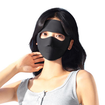Ледена копринена слънцезащитна маска Спорт на открито Анти-UV маска за лице Колоездене Дишаща противопрахова покривка за лице Висяща маска за уши