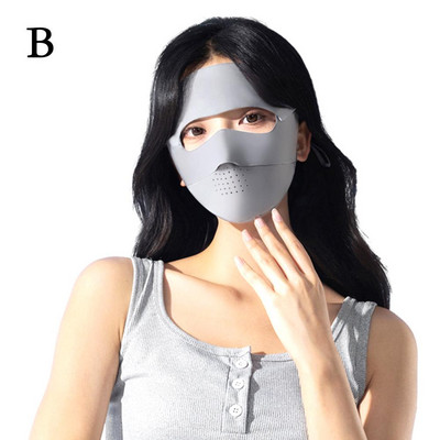 Αντηλιακή μάσκα Ice Silk Outdoor Sports Anti-UV Μάσκα Προσώπου Αναπνέει Αντι-σκόνη Κάλυμμα προσώπου Κρεμαστό αυτί