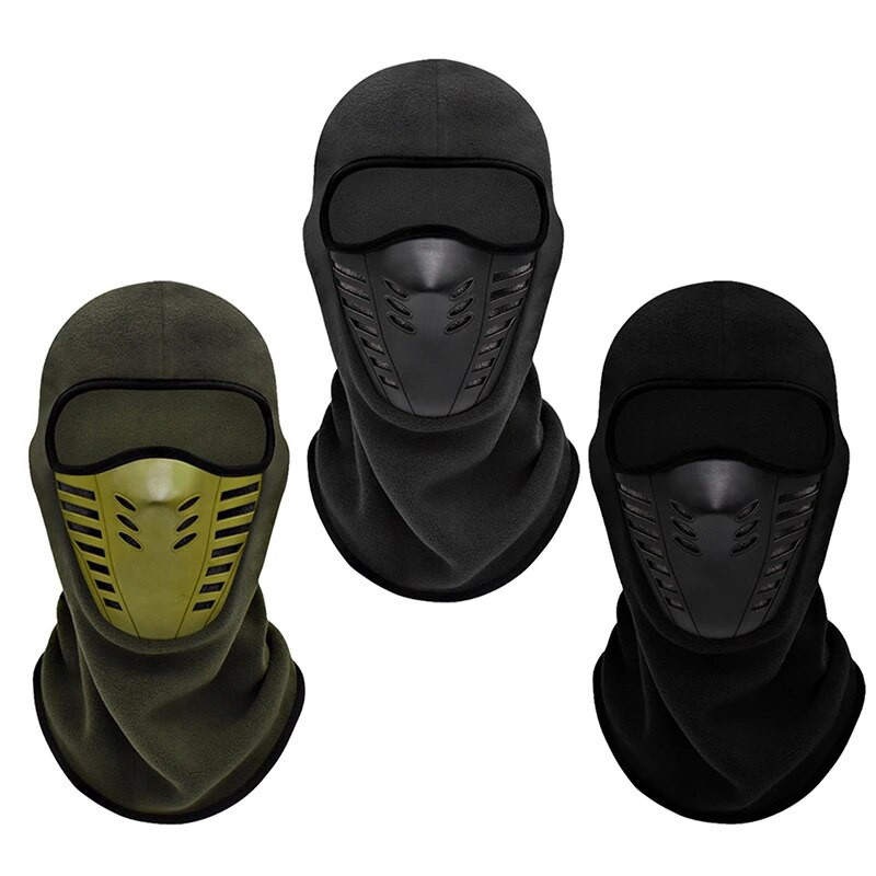 Motociklo kaukė Fleece Thermal Face Mask Keep Warm Riding Balaclava Biker Winter