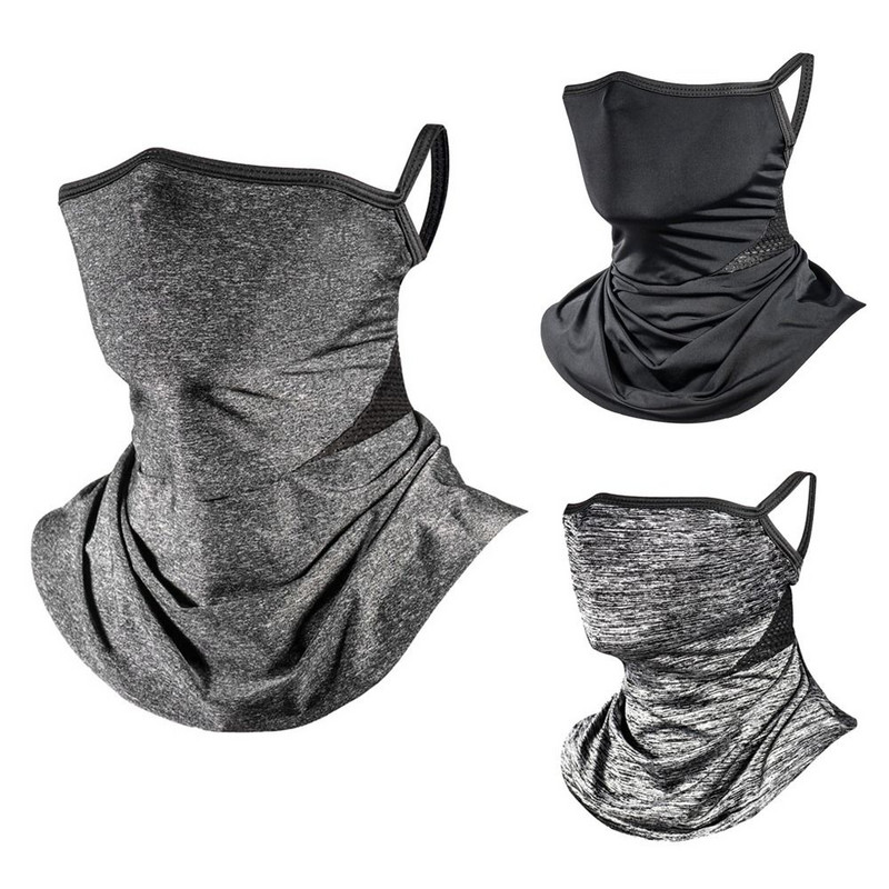 Vasaras aukstā ledus motocikla sejas maska vīriešiem Cap Balaclava Headwrap Bandana Sejas vairogs Skriešana Riteņbraukšana Āra Sporta Šalles