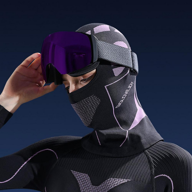 Ski Face Guard termomüts Ülimalt paks tuulekindel Full Face Guard Balaclava ülipehme higi neelav rattasuusakiiver