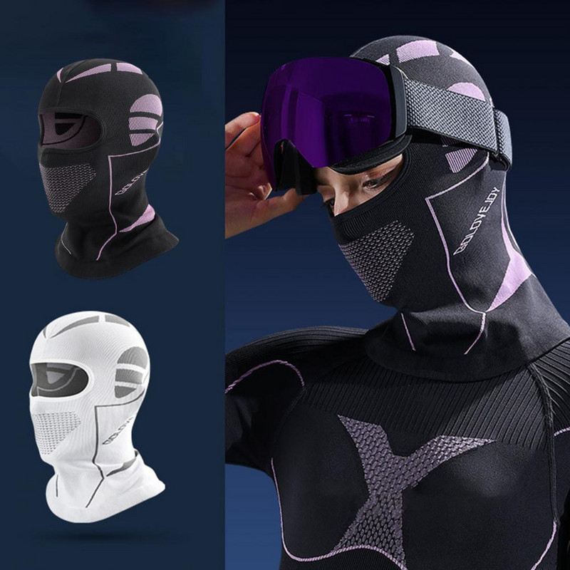 Ski Face Guard termomüts Ülimalt paks tuulekindel Full Face Guard Balaclava ülipehme higi neelav rattasuusakiiver