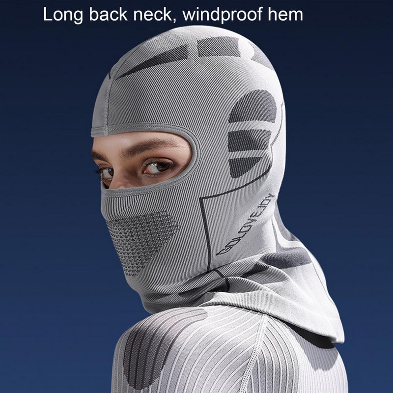Ski Face Guard termomüts Ülimalt paks tuulekindel Full Face Guard Balaclava ülipehme higi neelav rattasuusakiiver