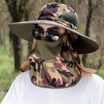 Летни слънчеви шапки UV защита Лов на открито Риболовна шапка за мъже Жени Туризъм Къмпинг Козирка Шапка с кофа Сваляща се рибарска шапка