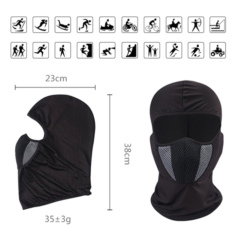 JLETOLI Αντιανεμική μάσκα προσώπου Αδιάβροχη μάσκα για άντρες
