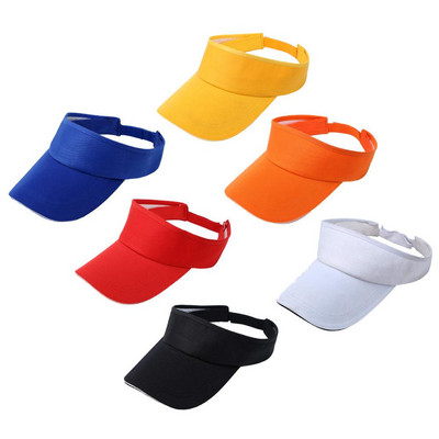 Women Men Adjustable Half-Head Sun Protection Visor Baseball Golf Hat Summer UV Protection Sun Visor Cotton Sports Headband Cap