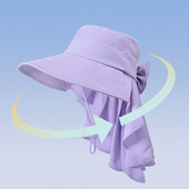 Női napvédő napvédő kendő lófarok lyukkal széles karimájú napvédő sapka kendő nyári szabadtéri halász sapka