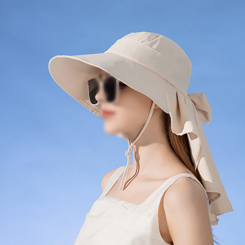 Női napvédő napvédő kendő lófarok lyukkal széles karimájú napvédő sapka kendő nyári szabadtéri halász sapka