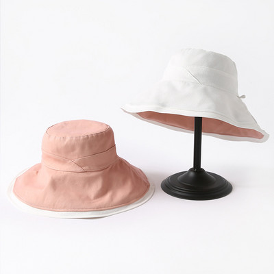 UV suur räästa päikesekaitsemüts Kahepoolne müts Täisnäoline päikesemüts Naine Kevadsuvi Rannamüts Mereäärne müts Kalurimüts