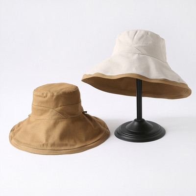 UV suur räästa päikesekaitsemüts Kahepoolne müts Täisnäoline päikesemüts Naine Kevadsuvi Rannamüts Mereäärne müts Kalurimüts