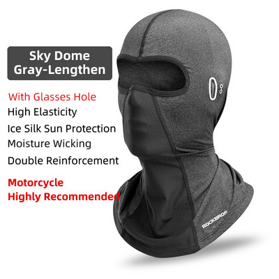 ROCKBROS jalgratta näomask päikesekaitse Balaclava mootorratta jääsiidist kogu näo peakate suvistele meestele naistele UV400 vastane sall