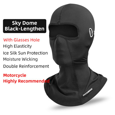 ROCKBROS jalgratta näomask päikesekaitse Balaclava mootorratta jääsiidist kogu näo peakate suvistele meestele naistele UV400 vastane sall