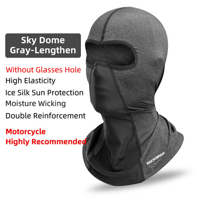 ROCKBROS jalgratta näomask päikesekaitse Balaclava mootorratta jääsiidist kogu näo peakate suvistele meestele naistele UV400 vastane sall