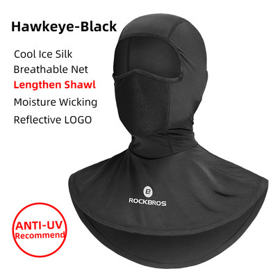 ROCKBROS jalgratta näomask päikesekaitse Balaclava mootorratta jääsiidist kogu näo peakate suvistele meestele naistele UV400 vastane sall