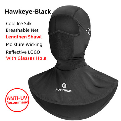 ROCKBROS jalgratta näomask päikesekaitse Balaclava mootorratta jääsiidist kogu näo peakate suvistele meestele naistele UV400 vastane sall