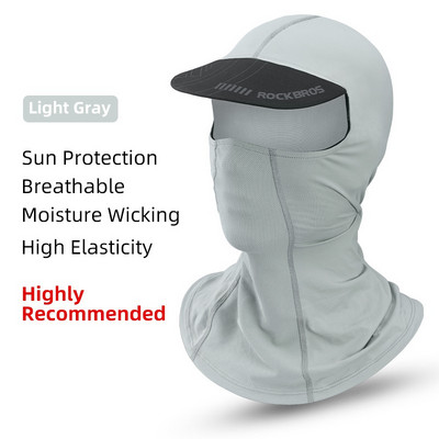 ROCKBROS jalgratta näomask päikesekaitse Balaclava mootorratta jääsiidist kogu näo peakate suvistele meestele naistele UV400 vastane sall