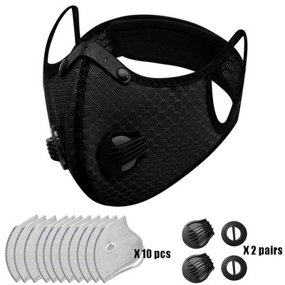 Sporta sejas maskas filtra blīve aktīvās ogles filtri skriešanas riteņbraukšanas maska sporta maska āra sporta treniņu maska vīriešiem