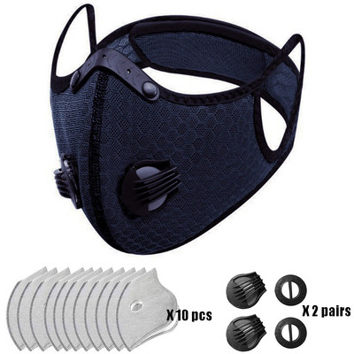 Sporta sejas maskas filtra blīve aktīvās ogles filtri skriešanas riteņbraukšanas maska sporta maska āra sporta treniņu maska vīriešiem