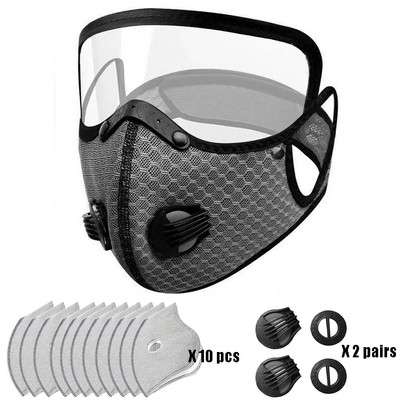 Sporta sejas maskas filtra blīve aktīvās ogles filtri skriešanas riteņbraukšanas maska sporta maska āra sporta treniņu maska vīriešiem