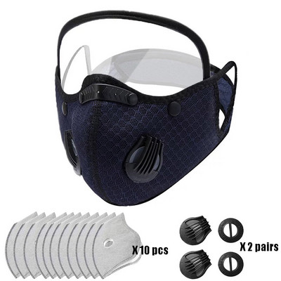 Sporta sejas maskas filtra blīve aktīvās ogles filtri skriešanas riteņbraukšanas maska sporta maska āra sporta treniņu maska vīriešiem