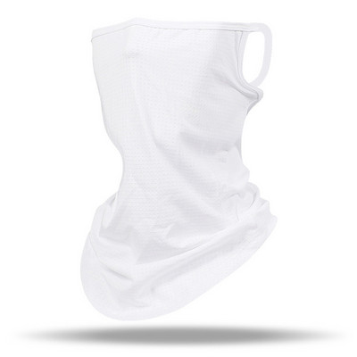 Ledus zīda Icy Mesh sauļošanās maska piekarināma auss kakla piedurkņu šalle vasaras sejas aizsardzība jāšana sporta elpojošs sejas dvielis