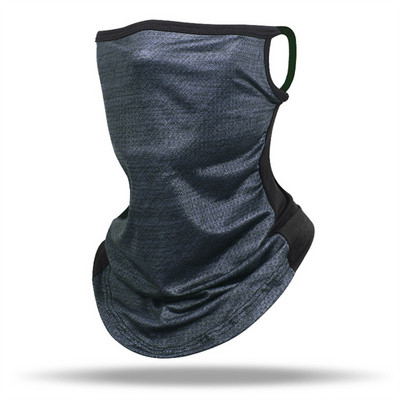 Ledus zīda Icy Mesh sauļošanās maska piekarināma auss kakla piedurkņu šalle vasaras sejas aizsardzība jāšana sporta elpojošs sejas dvielis