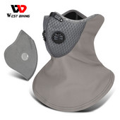 WEST BIKING Sport Jalgrattasõidu peakatted Talvine Balaclava näokate aktiivsöefiltriga Suusa mootorratta fliisist peakate