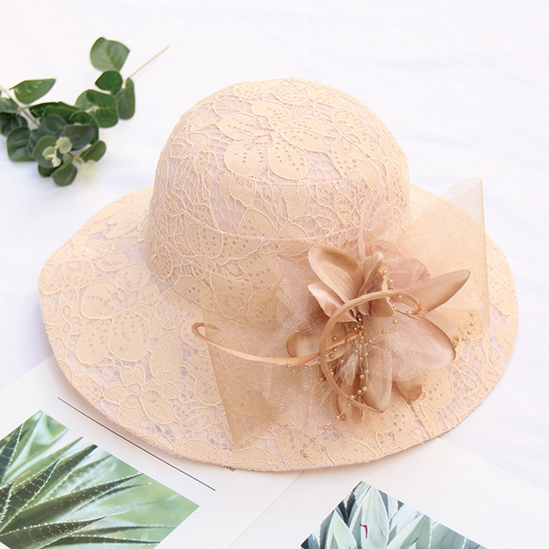 Naiste pitsist võrkkübar, lilledega suure äärega päikesesirmi müts naiste õues Hiiglaslik rannamüts Basseinimütsid naistele Matkamüts naistele