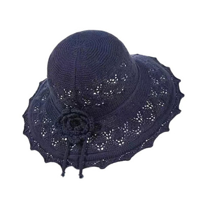 Regulējams vāciņš Zvejnieka cepure Salmu cepure Sieviešu dāmu meiteņu cepure Saules aizsargcepure ar UV aizsardzību Bowknot Panama Spaiņi Cepure āra