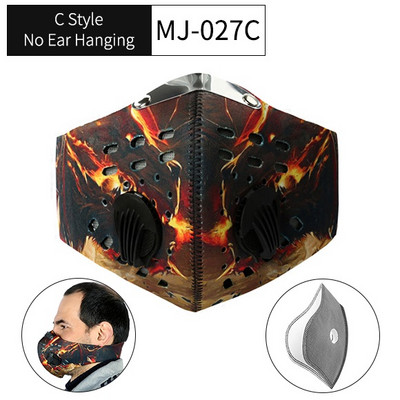 WEST BIKING Sport näomask aktiivsöefiltriga PM 2.5 saastevastane mask treeninguks Tolmuvastane jalgrattamask