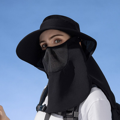 Pilna kakla šalle ar lielām malām, liela saules aizsardzības šalle zirgaste cauruma ūdensizturīga, plata mala, liela mala šalle elpojošs siets