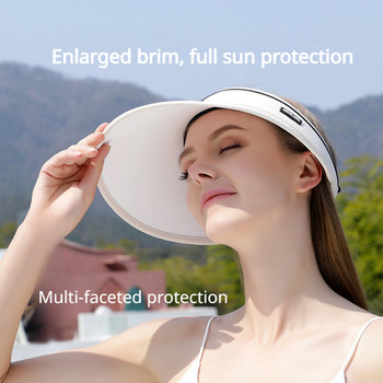 Безплатна доставка Празна горна слънцезащитна шапка Женска лятна покривка за лице Анти-UV слънчева шапка Колоездене с голяма периферия Нова слънчева шапка