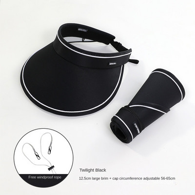 Bezmaksas piegāde Tukša augšpuse sauļošanās cepure Sieviešu vasaras pārklājums sejai Anti-UV sauļošanās cepure Riteņbraukšana ar lielām malām jauna saules cepure