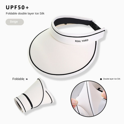 Bezmaksas piegāde Tukša augšpuse sauļošanās cepure Sieviešu vasaras pārklājums sejai Anti-UV sauļošanās cepure Riteņbraukšana ar lielām malām jauna saules cepure