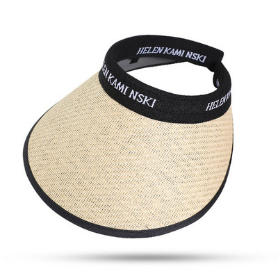 Bezmaksas piegāde Tukša augšpuse sauļošanās cepure Sieviešu vasaras pārklājums sejai Anti-UV sauļošanās cepure Riteņbraukšana ar lielām malām jauna saules cepure