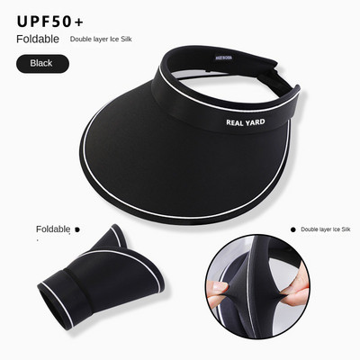 Bezmaksas piegāde Tukša augšpuse sauļošanās cepure Sieviešu vasaras pārklājums sejai Anti-UV sauļošanās cepure Riteņbraukšana ar lielām malām jauna saules cepure