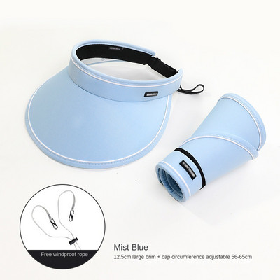 Bezmaksas piegāde Tukša augšpuse sauļošanās cepure Sieviešu vasaras pārklājums sejai Anti-UV sauļošanās cepure Riteņbraukšana ar lielām malām jauna saules cepure